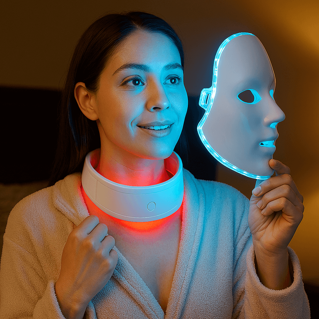 Masque LED Anti-Âge – Spécial Peaux Matures et Ménopausées - Visage et cou